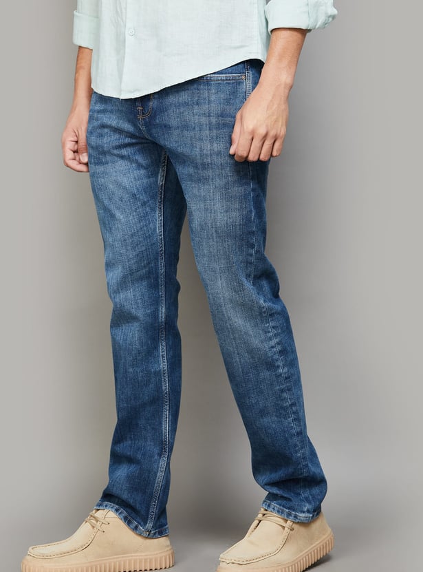 FLYING MACHINE Washed Slim Tapered Jeans