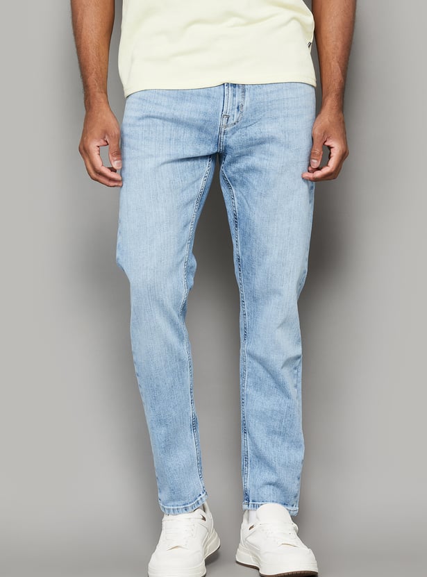FLYING MACHINE Lightwashed Slash Jeans (Slim Tapered)