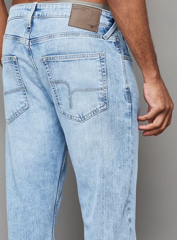 FLYING MACHINE Lightwashed Slash Jeans (Slim Tapered)