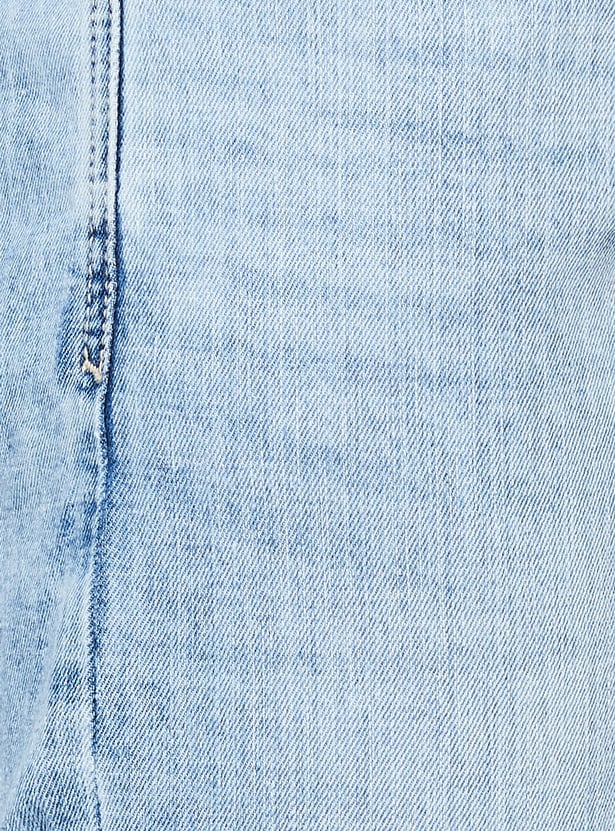 FLYING MACHINE Lightwashed Slash Jeans (Slim Tapered)