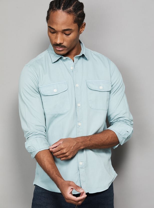 FLYING MACHINE Solid Regular Fit Shirt
