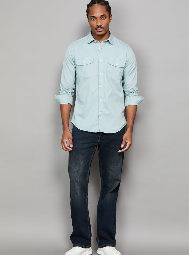 FLYING MACHINE Solid Regular Fit Shirt
