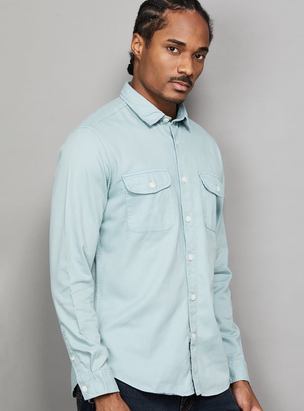 FLYING MACHINE Solid Regular Fit Shirt