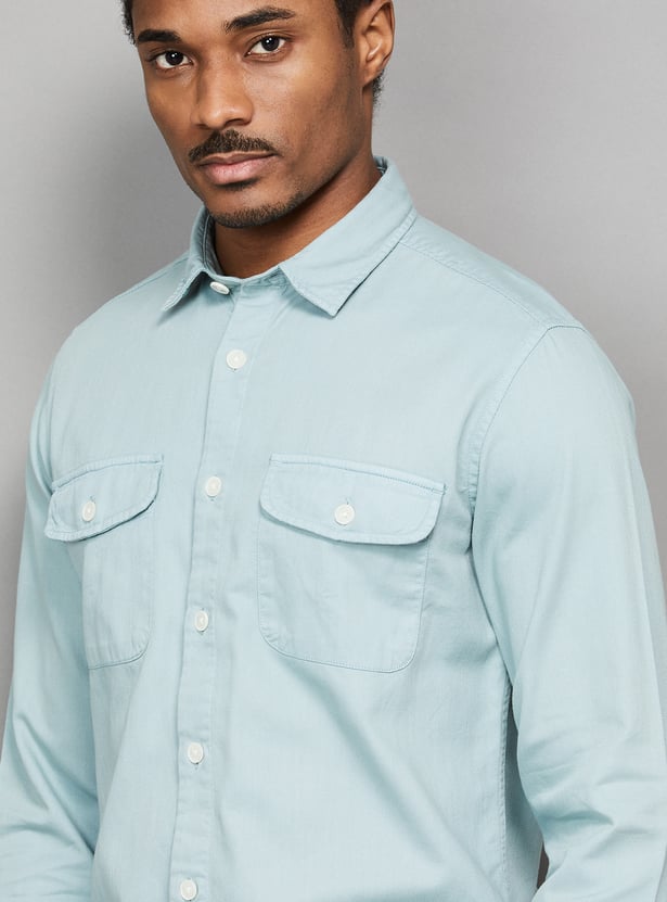 FLYING MACHINE Solid Regular Fit Shirt