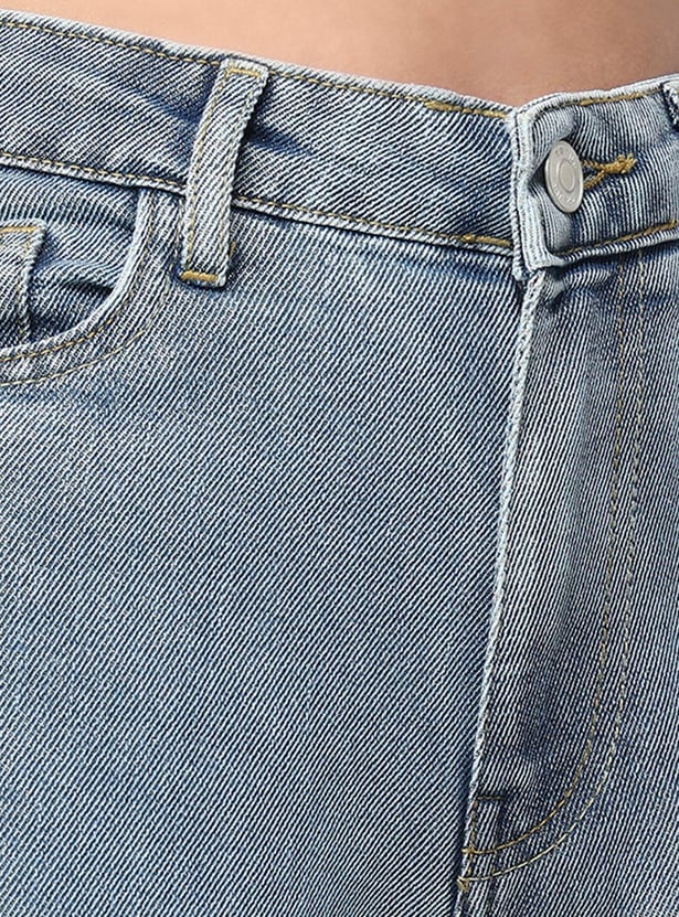 KRAUS Solid Wide Leg Jeans