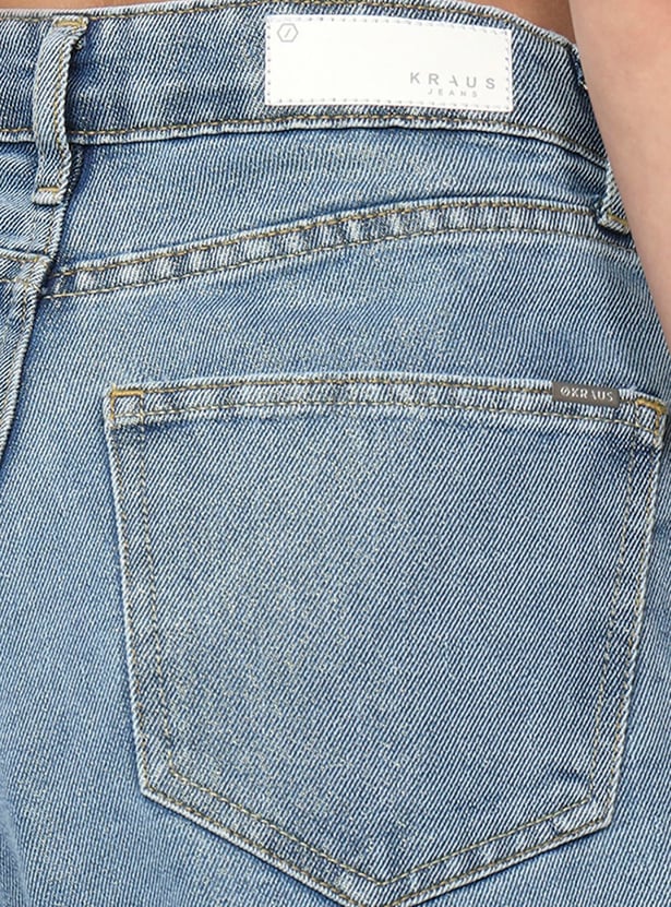 KRAUS Solid Wide Leg Jeans