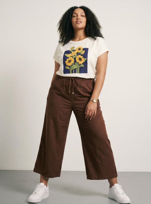 NEXUS Solid Wide-Leg Trousers
