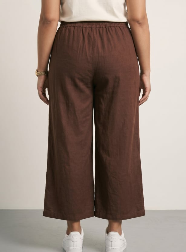 NEXUS Solid Wide-Leg Trousers