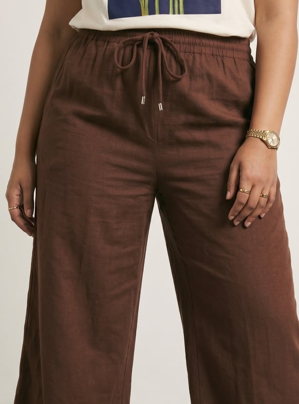 NEXUS Solid Wide-Leg Trousers