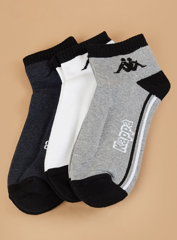 KAPPA Striped Ankle Length Socks - Pack of 3