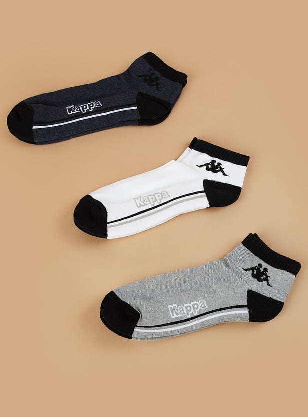 KAPPA Striped Ankle Length Socks - Pack of 3