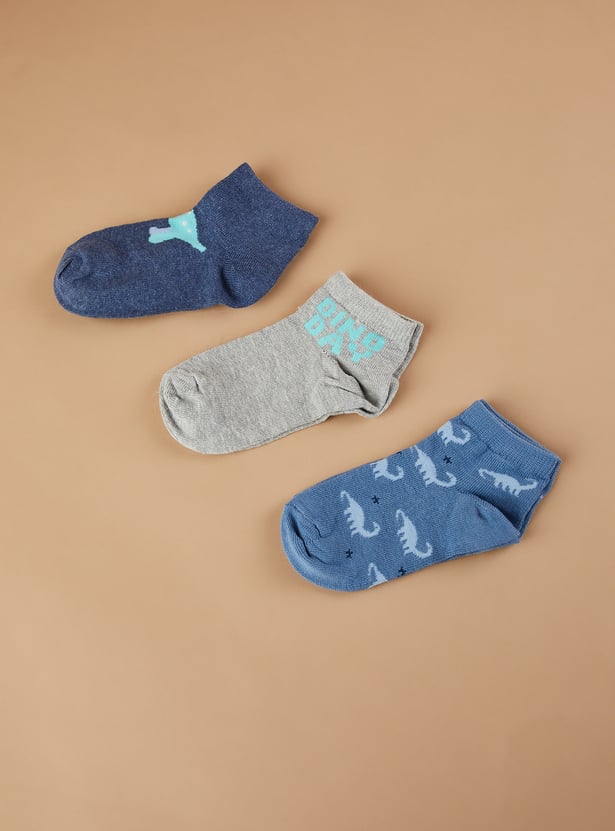 FAME FOREVER Ankle Length Socks - Pack of 3