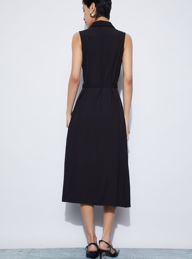 CODE Solid Shirt Dress