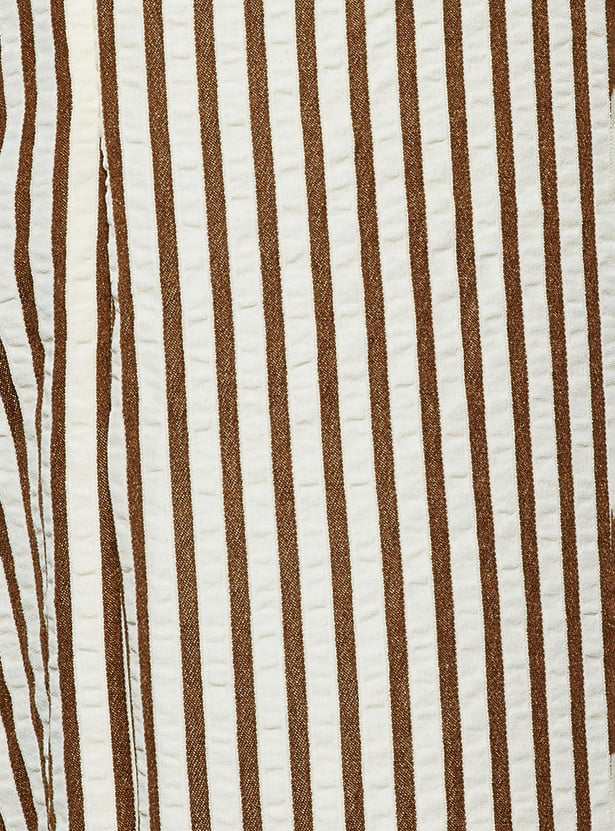 CODE Striped Straight Trousers