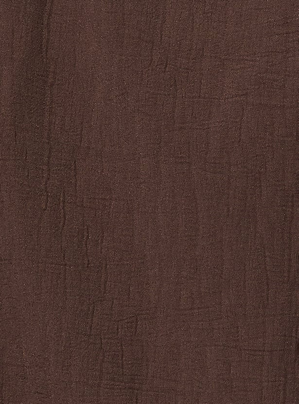 CODE Textured Cowl Neck Top