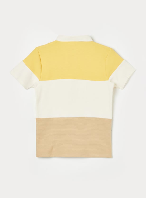FAME FOREVER Boys Colourblock Polo T-shirt