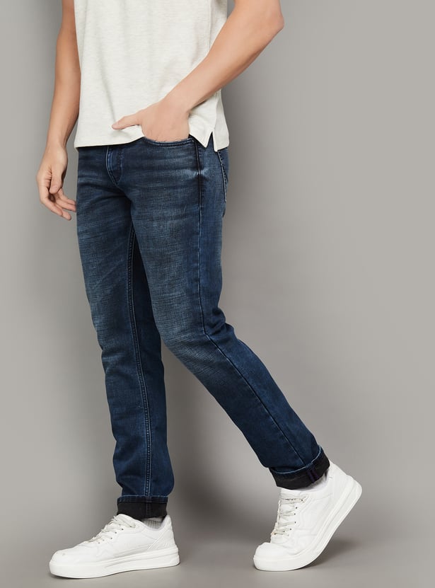 JACK & JONES Washed Slim Straight Jeans