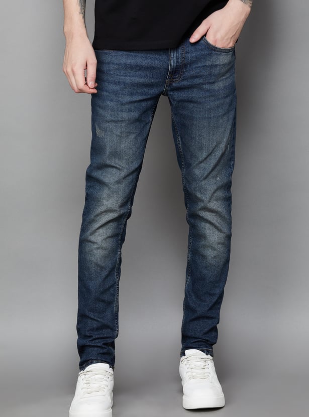 JACK & JONES Distressed Slim Straight Jeans