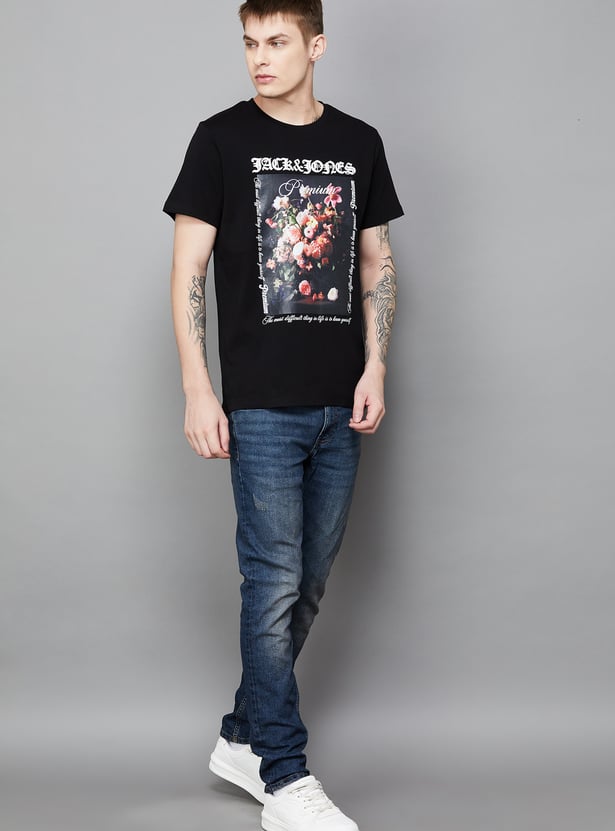 JACK & JONES Distressed Slim Straight Jeans