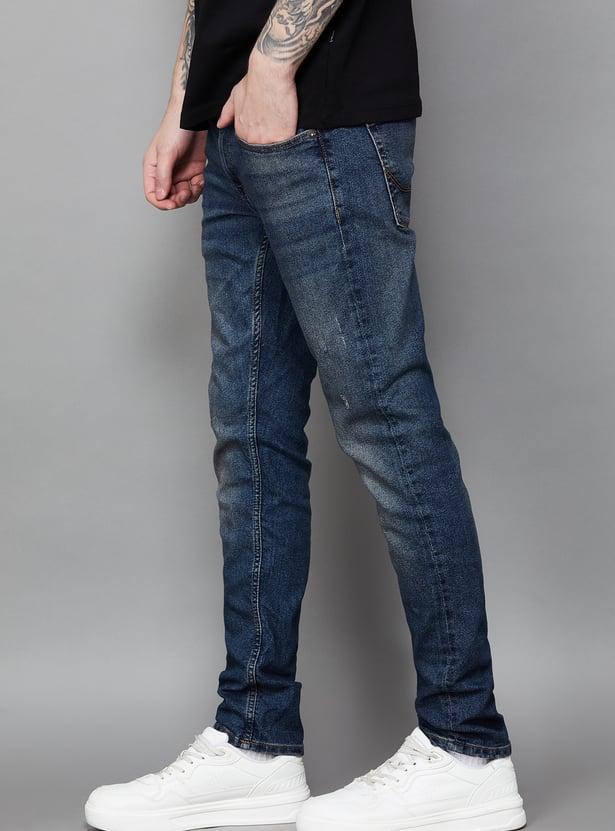 JACK & JONES Distressed Slim Straight Jeans