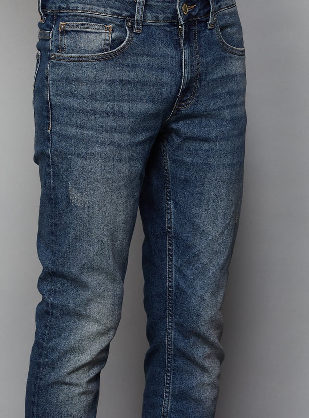 JACK & JONES Distressed Slim Straight Jeans