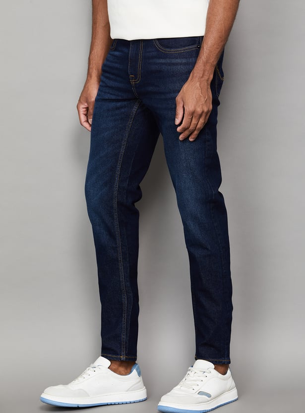 JACK & JONES Solid Slim Straight Jeans