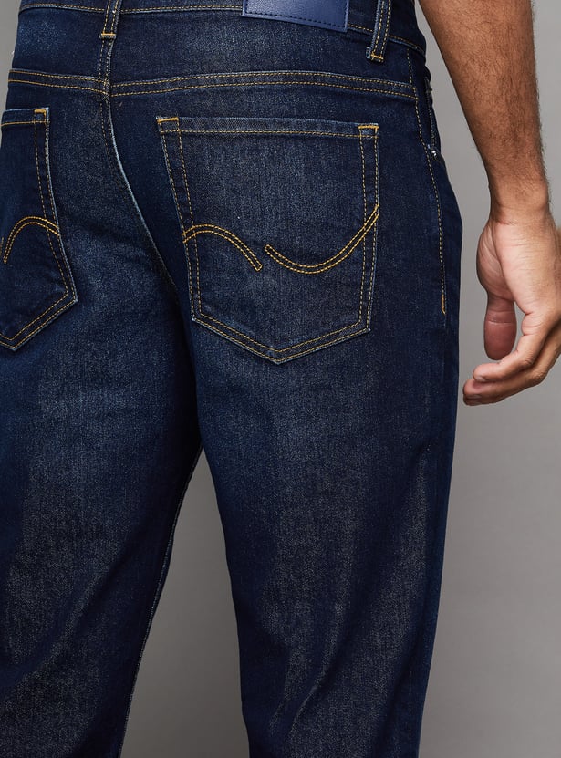 JACK & JONES Solid Slim Straight Jeans