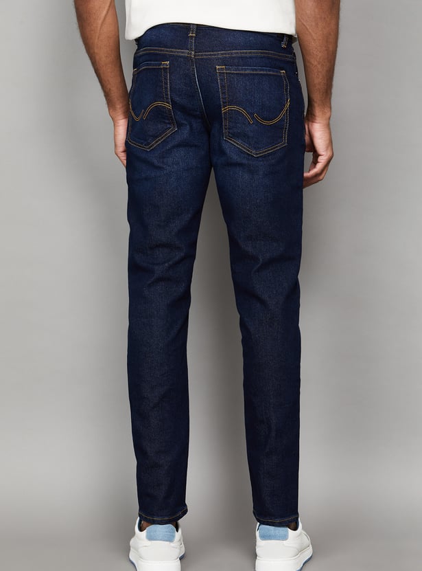 JACK & JONES Solid Slim Straight Jeans