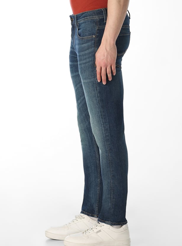JACK & JONES Whiskered Slim Straight Jeans