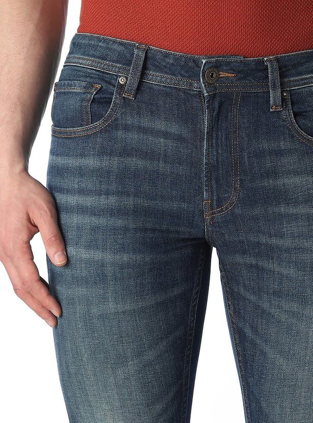 JACK & JONES Whiskered Slim Straight Jeans
