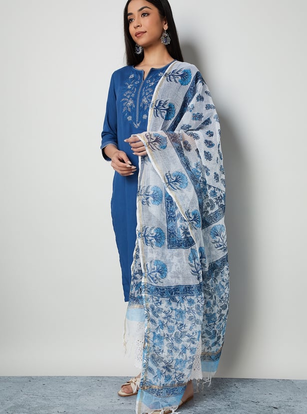MELANGE Floral Print Dupatta