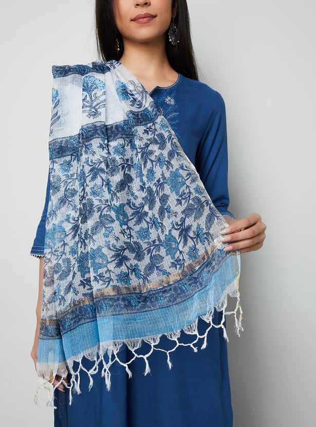 MELANGE Floral Print Dupatta