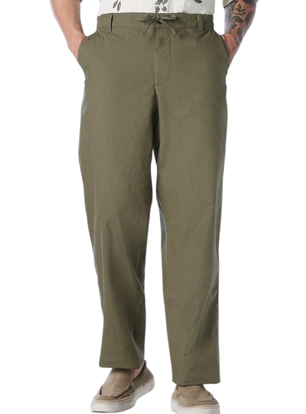 JACK & JONES Solid Regular Fit Trousers