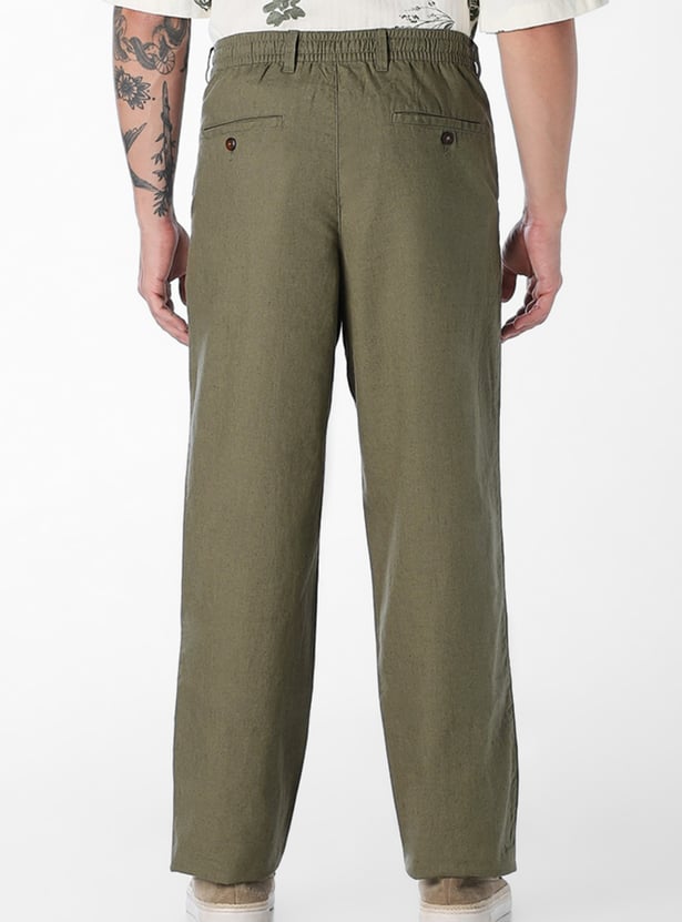 JACK & JONES Solid Regular Fit Trousers