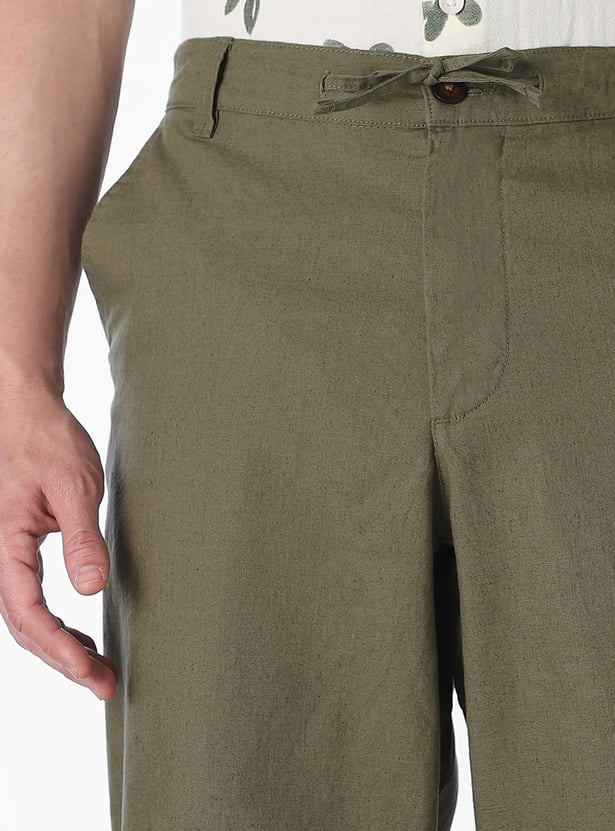 JACK & JONES Solid Regular Fit Trousers