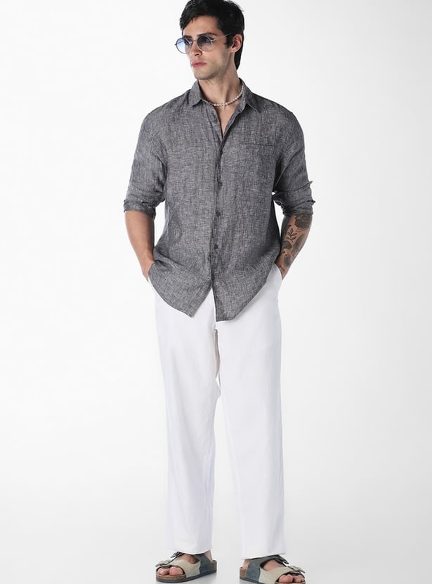 JACK & JONES Solid Regular Fit Trousers