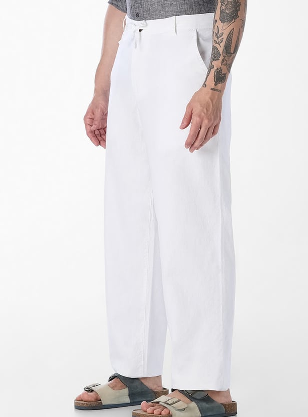 JACK & JONES Solid Regular Fit Trousers