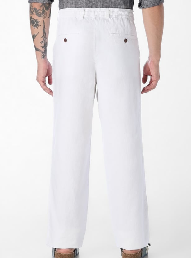 JACK & JONES Solid Regular Fit Trousers