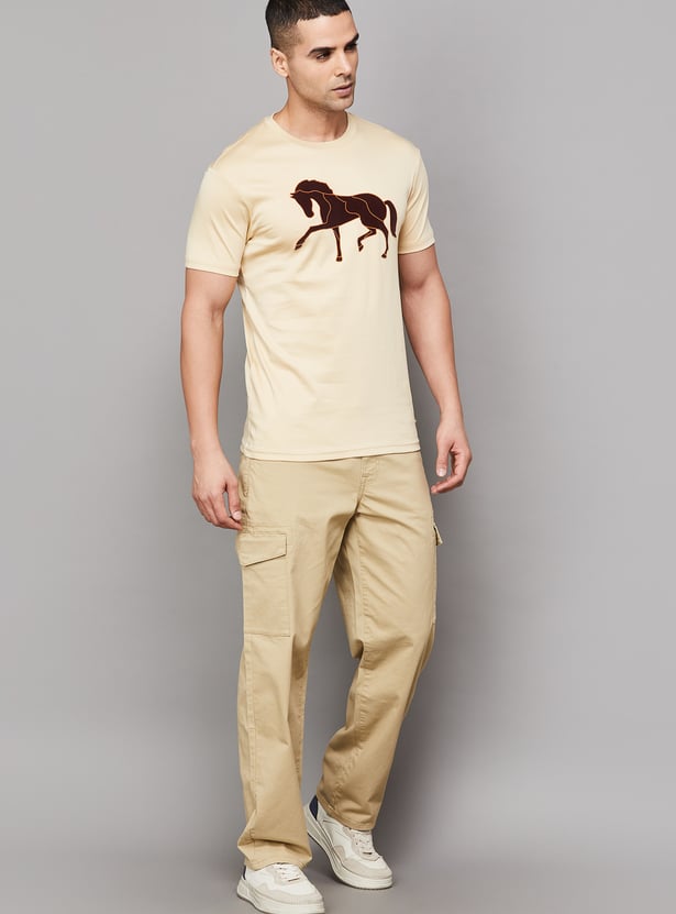 JACK & JONES Solid Regular Fit Cargos