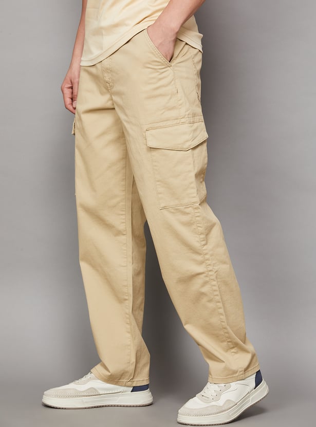 JACK & JONES Solid Regular Fit Cargos