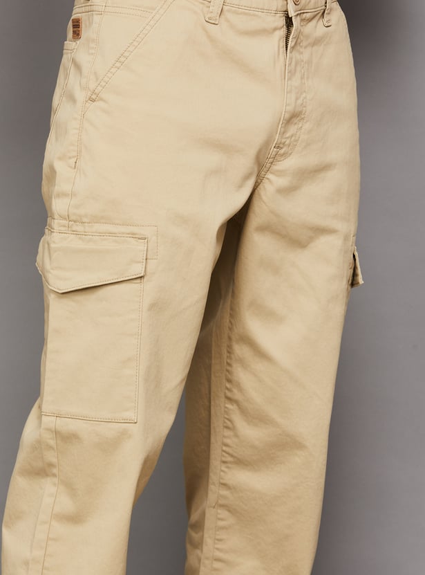 JACK & JONES Solid Regular Fit Cargos