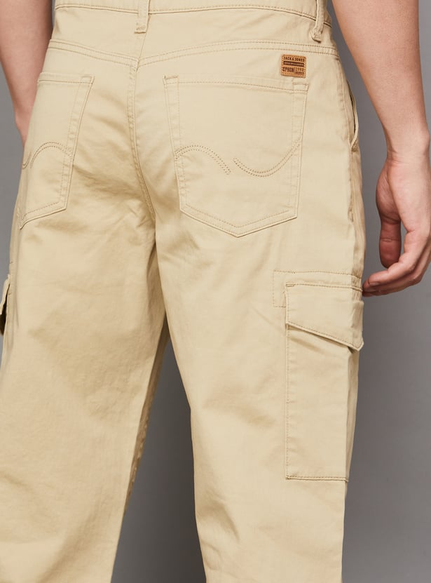 JACK & JONES Solid Regular Fit Cargos