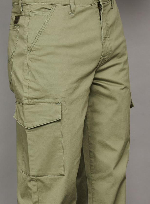 JACK & JONES Solid Regular Fit Cargos