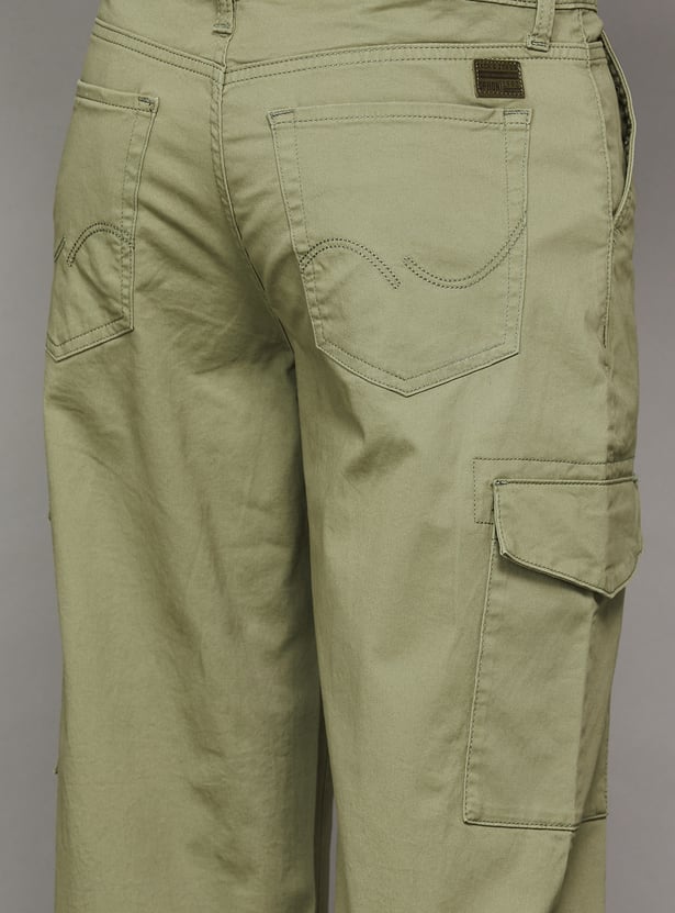 JACK & JONES Solid Regular Fit Cargos