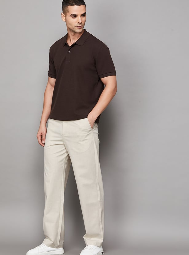 JACK & JONES Solid Regular Fit Trousers