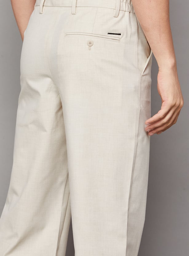 JACK & JONES Solid Regular Fit Trousers