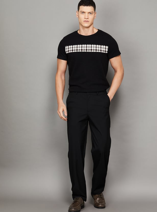 JACK & JONES Solid Regular Fit Trousers