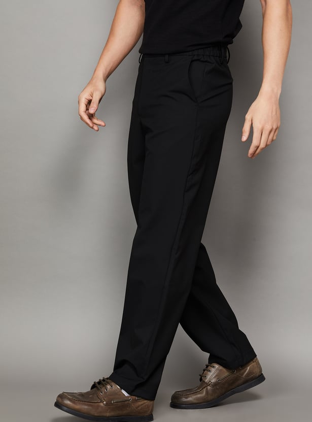 JACK & JONES Solid Regular Fit Trousers