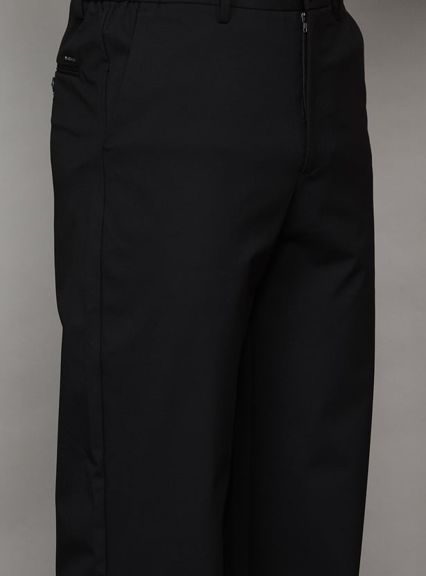 JACK & JONES Solid Regular Fit Trousers