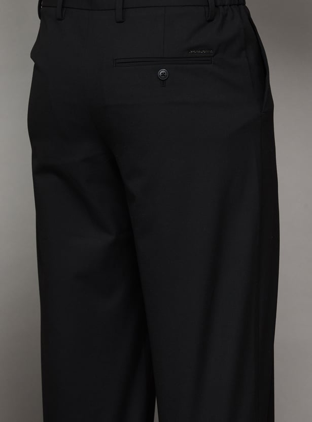 JACK & JONES Solid Regular Fit Trousers